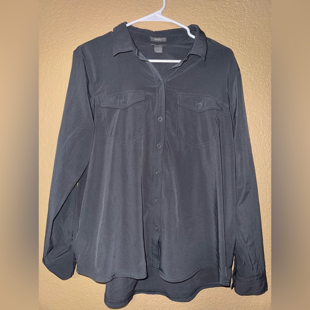 Eddie Bauer Classic Fit Shirt - Dark Gray